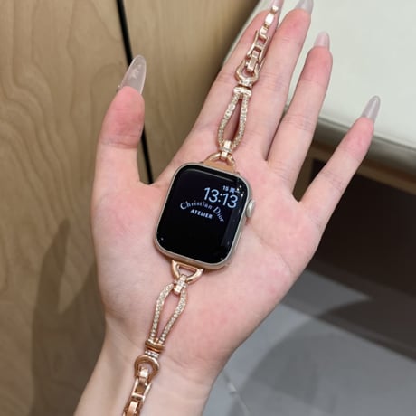 【N835】apple watch 11/se3 バンド キラキラ レディース アップル ウォッチ ブレスレット