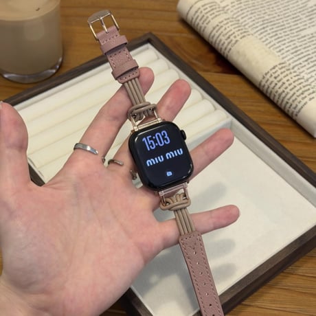 【N864】Apple Watch 12 バンド 革 レディース 42ｍｍ/40mm アップル ウォッチ バンド 女性 おしゃれ