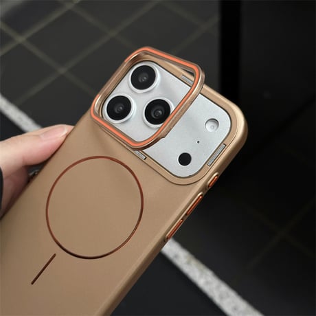 【N855】magsafe対応 iphone18pro/18promax ケース スタンド 付き IPhone ケース 高級感