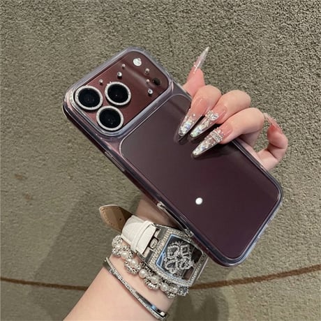 【N857】カメラ保護フィルム付き ガラス IPhone18pro/18promaxケース キラキラ iphone17pro ケース クリア