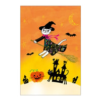 おかべてつろう ねこハロウィンポストカード【Happy Halloween!】