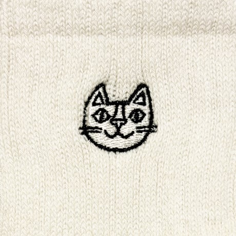 おかべてつろう Nurture ねこ靴下（アイボリー）