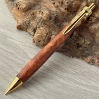 花梨瘤紅白 / UMA 木軸シャープペンシル / ゴールド金具 【一点もの！608240】 ボールペンに変更可能・金具色の変更可能