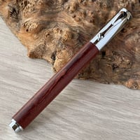 ローズウッド（Rosewood）紫檀 / Cam 木軸万年筆 【一点もの！608235】 マグネットキャップ式　カートリッジ・コンバータ付き