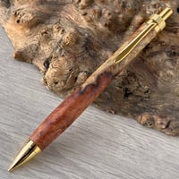 花梨瘤紅白 / UMA 木軸シャープペンシル / ゴールド金具 【一点もの！608272】 ボールペンに変更可能・金具色の変更可能