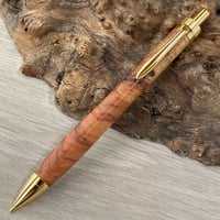 花梨瘤紅白 / UMA 木軸シャープペンシル / ゴールド金具 【一点もの！607030】 ボールペンに変更可能・金具色の変更可能