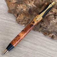 花梨瘤紅白 / SINPEN / 2つの内部機構を持つ新感覚の木軸ペン（シャープ⇔ボール）/ ゴールド金具 / 一点もの！608254 / OMOSINPENに変更可能（有料対応）