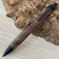 ブラックウォールナット上杢（胡桃）UMAシャープペンシル・ブラック金具　【一点もの！607019】ボールペンに変更可能・金具色の変更可能