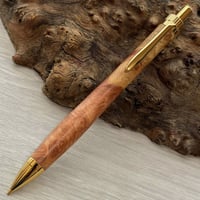 花梨瘤紅白 / UMA 木軸シャープペンシル / ゴールド金具 【一点もの！607008】 ボールペンに変更可能・金具色の変更可能