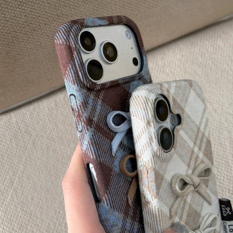 【お取り寄せ商品】iPhoneケース スマホケース iPhone18 iPhone17 iPhone16 チェック ハンドストラップ付き 韓国 大人可愛い M7220