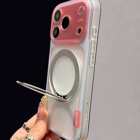 【お取り寄せ商品】iPhoneケース スマホケース iPhone18 iPhone17 iPhone16 iPhone15 iPhone14 magsafe スタンド ハーフクリア 推し活 M7237