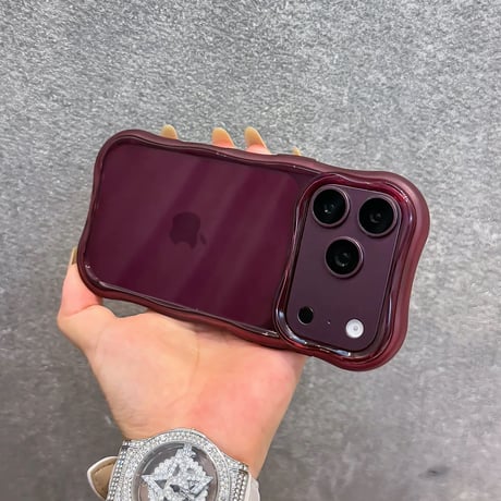 【お取り寄せ商品】iPhoneケース スマホケース iPhone18 iPhone17 iPhone16 ウェーブ クリアカラー シンプル M7213
