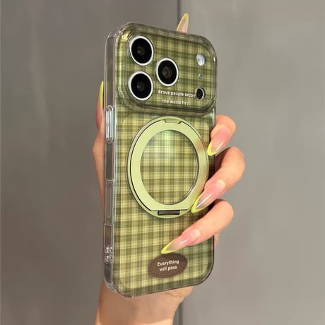 【お取り寄せ商品】iPhoneケース スマホケース iPhone18 iPhone17 iPhone16 大人可愛い チェック スタンド付き M7223