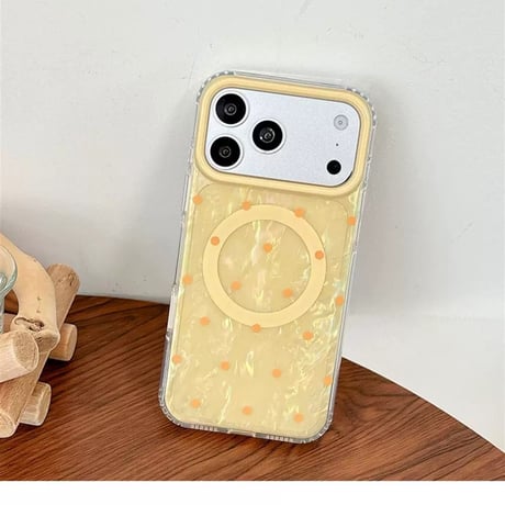 【お取り寄せ商品】iPhoneケース スマホケース iPhone17 iPhone16 iPhone15 iPhone14 かわいい Magsafe ドット シェル  M7196