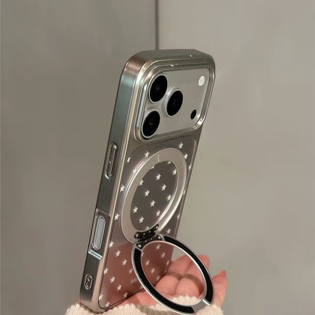 【お取り寄せ商品】iPhoneケース スマホケース iPhone18 iPhone17 iPhone16 iPhone15 magsafe スタンド シルバー 韓国 M7222