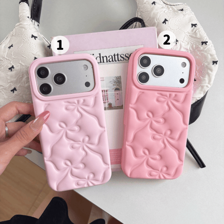 【お取り寄せ商品】iPhoneケース スマホケース iPhone17 iPhone16 iPhone15 リボン ピンク 韓国 可愛い M7206