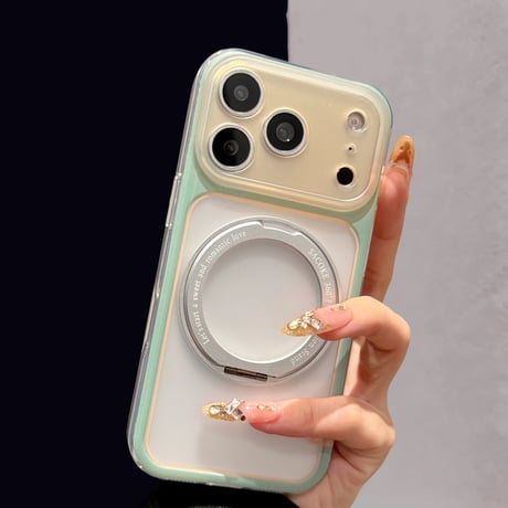 【お取り寄せ商品】iPhoneケース スマホケース iPhone18 iPhone17 iPhone16 iPhone15 iPhone14 magsafe スタンド ハーフクリア 推し活 M7237