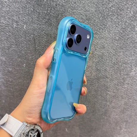 【お取り寄せ商品】iPhoneケース スマホケース iPhone18 iPhone17 iPhone16 ウェーブ クリアカラー シンプル M7213