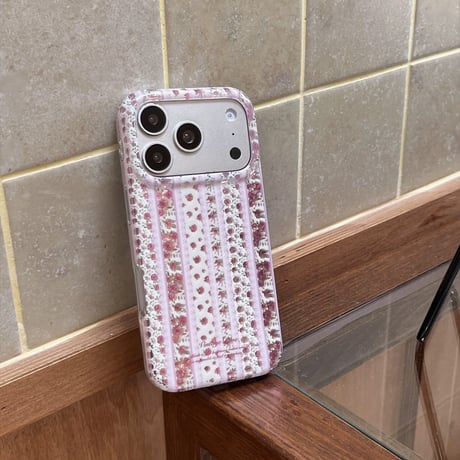 【お取り寄せ商品】iPhoneケース スマホケース iPhone18  iPhone17 iPhone16 iPhone15 花柄 ピンク キラキラ 可愛い 韓国 M7228