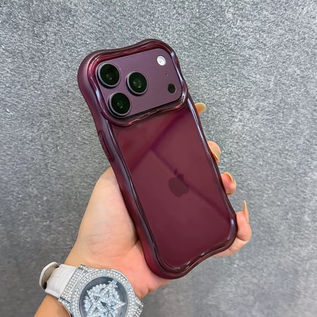 【お取り寄せ商品】iPhoneケース スマホケース iPhone18 iPhone17 iPhone16 ウェーブ クリアカラー シンプル M7213