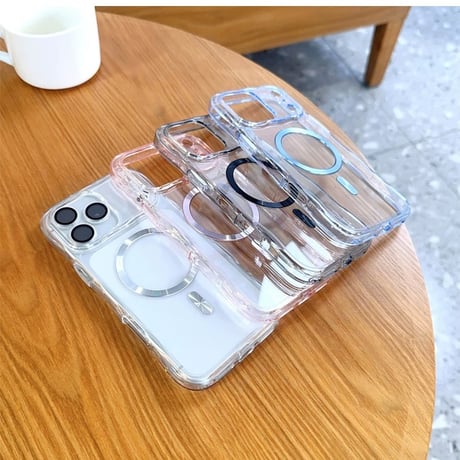 【お取り寄せ商品】iPhoneケース スマホケース iPhone18 iPhone17 iPhone16 Mag safe ウェーブ シンプル クリアカラー M7214