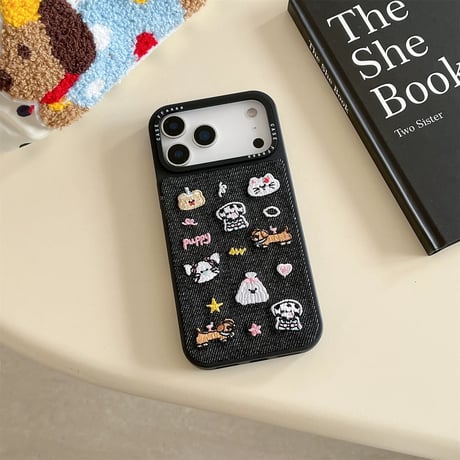 【お取り寄せ商品】iPhoneケース スマホケース iPhone18 iPhone17 iPhone16 デニム ワッペン 韓国 可愛い M7211