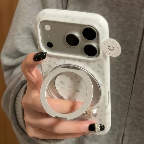 【お取り寄せ商品】iPhoneケース スマホケース iPhone18 iPhone17 iPhone16 iPhone15 Magsafe スタンド 花柄 韓国 M7234