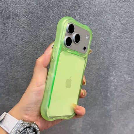 【お取り寄せ商品】iPhoneケース スマホケース iPhone18 iPhone17 iPhone16 ウェーブ クリアカラー シンプル M7213