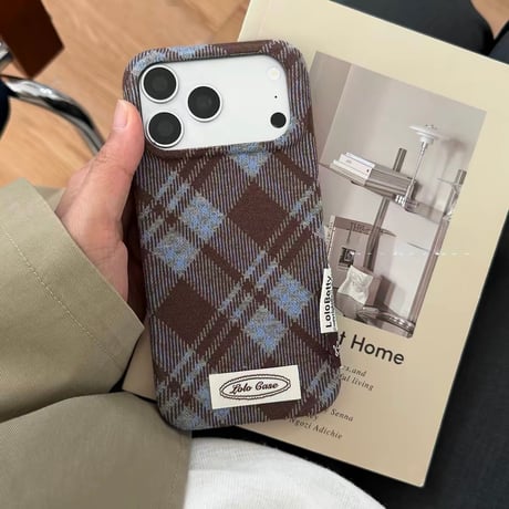 【お取り寄せ商品】iPhoneケース スマホケース iPhone18 iPhone17 iPhone16 iPhone15 秋冬 チェック柄 ニット風 韓国 M7217