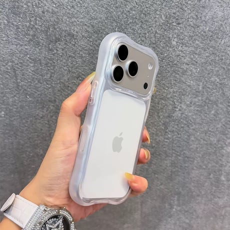 【お取り寄せ商品】iPhoneケース スマホケース iPhone18 iPhone17 iPhone16 ウェーブ クリアカラー シンプル M7213