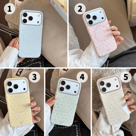 【お取り寄せ商品】iPhoneケース スマホケース iPhone17 iPhone16 iPhone15 iPhone14 magsafe ドット パステル キラキラ 可愛い M7205