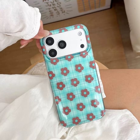 【お取り寄せ商品】iPhoneケース スマホケース iPhone17 iPhone16 iPhone15 チェック 花柄 韓国 可愛い M7232