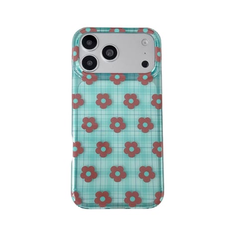 【お取り寄せ商品】iPhoneケース スマホケース iPhone17 iPhone16 iPhone15 チェック 花柄 韓国 可愛い M7232