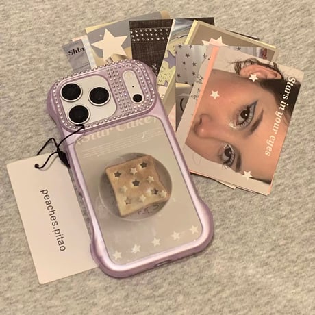 【お取り寄せ商品】iPhoneケース スマホケース iPhone17 iPhone16 iPhone15 iPhone14 シンプル ストーン 推し活 クリアケース M7207