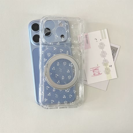 【お取り寄せ商品】iPhoneケース スマホケース iPhone18  iPhone17 iPhone16 iPhone15 花柄 ラメ MagSafe スタンド韓国 M7231