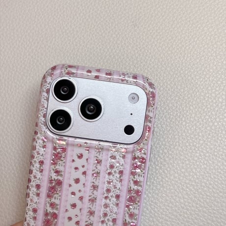 【お取り寄せ商品】iPhoneケース スマホケース iPhone18  iPhone17 iPhone16 iPhone15 花柄 ピンク キラキラ 可愛い 韓国 M7228