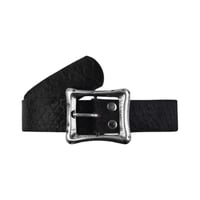 【EMOSTANCECLUB】CORE BELT - HAIR ON CALF BLACK SNAKE