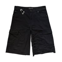 【GOAR】BORO SHORTS BLACK