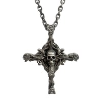 【EMOSTANCECLUB】SKULL BAROQUE CROSS NECKLACE