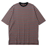 【P.O.S】OVERSIZE BORDER TEE  MULTI