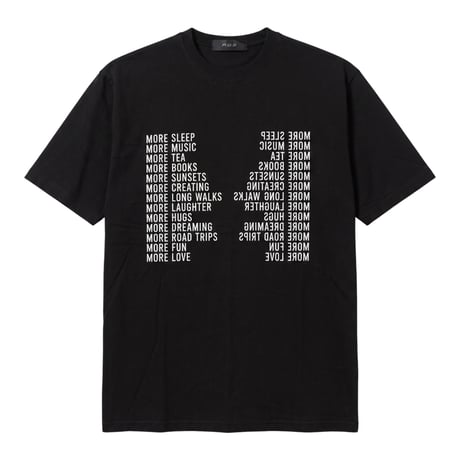 【P.O.S】MORE... PRINT TEE BLACK