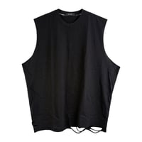 【P.O.S】OVERSIZE DAMAGED NOSLEEVE BLACK