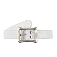 【EMOSTANCECLUB】CORE BELT - CROC EMBOSSED WHITE