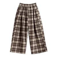 【P.O.S】STAR STUDS FLANNEL PANTS BROWN