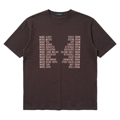 【P.O.S】MORE... PRINT TEE BROWN