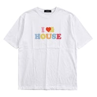 【P.O.S】I ♡ HOUSE PRINT TEE WHITE