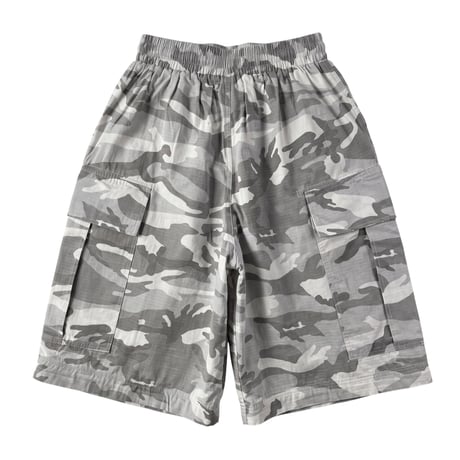 【P.O.S】2WAY CAMO BAGGY PANTS WHITE