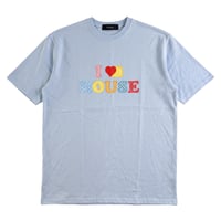 【P.O.S】I ♡ HOUSE PRINT TEE SKY