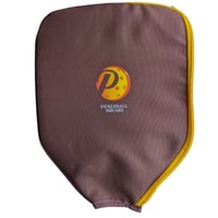 PICKLEBALL SQUARE  PADDLE COVER（ポリエステル）チョコ/イエロー