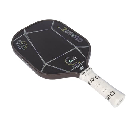 Six Zero Quartz Raw Carbon Fiber 15mm Pickleball Paddle  Smoky